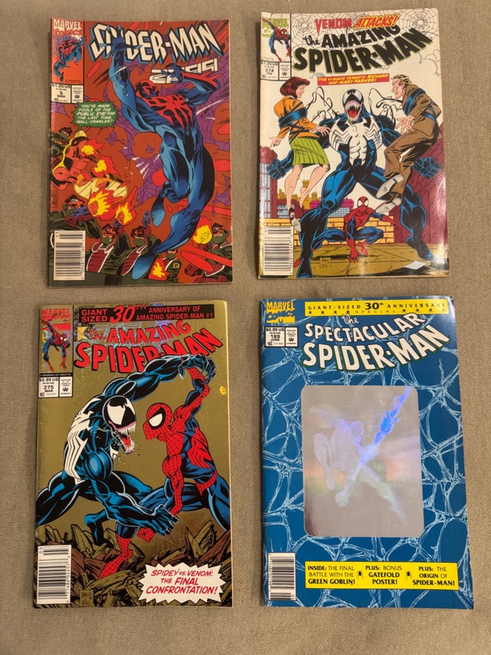 Marvel Spider-Man Collector Vintage Comic Books (4 Books)